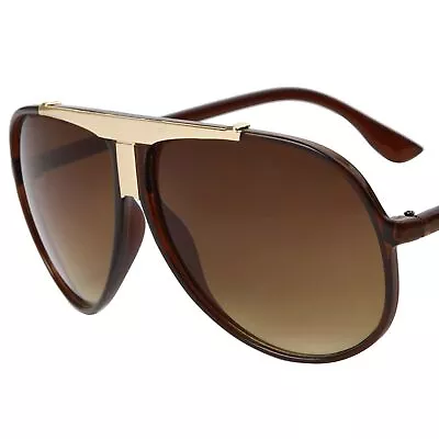 Retro 80s 90s Inspired Costume Party Mens Womens Brown Classic Sunglasses • $12.99