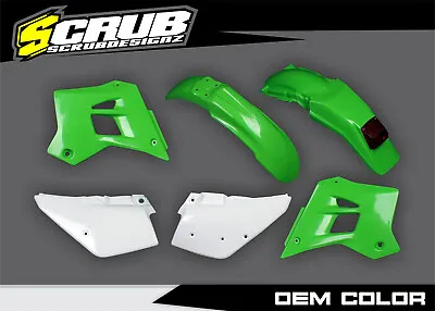 Kawasaki KDX200 KDX220 1995-2006 Green OEM Color Enduro Plastic Body Kit • $239.90