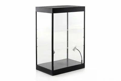 Large Led Lighted Display Case W/ 2 Adjustable Shelves 9927mbk Diecast Accessory • $56.93