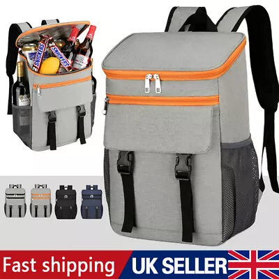 Large Waterproof Insulated Cooling Backpacks Picnic Camping Rucksack Cooler Bag • £9.85