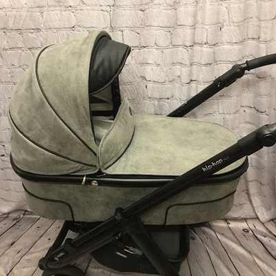 £169 • Buy Bebecar Hip Hop Pram And Pushchair With Raincover Grey & Dark Navy