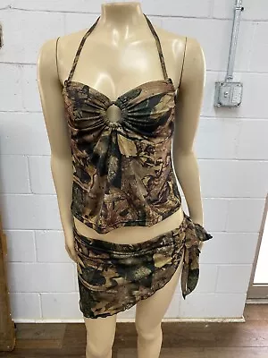 Tankini Camouflage Swimsuit Swim Top And Bottom True Timber Camo • $29.99