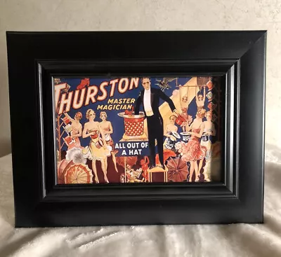 Framed Thurston Master Magician All Out Of A Hat” Vintage Advertisement 9.5x7.5 • $12