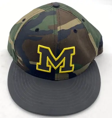 Michigan Wolverines New Era 59Fifty Camo Snapback Hat • $27.99