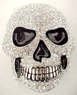 £5.49 • Buy Bling Crystal Skull Belt Buckle Day Of The Dead Rhinestone Fit Snap Belt