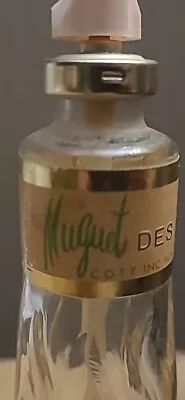 Vintage1940's Coty Muguet Des Bois Mist Pink And Gold Label 2.oz Bottle • $38.75