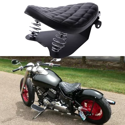 $61.99 • Buy For Yamaha V-Star 250 650 950 1100 1300 Bobber Solo Seat 3  Spring Base Saddle