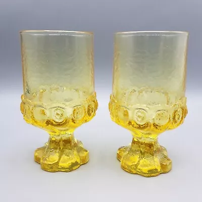 Vintage Franciscan Tiffin Madeira Cornsilk Yellow Water Ice Tea Goblets QTY  2 • $16.49