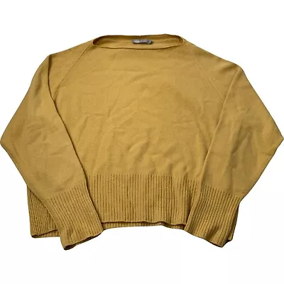 Vince Cashmere Pullover Crewneck Yellow Sweater Size Small • $26