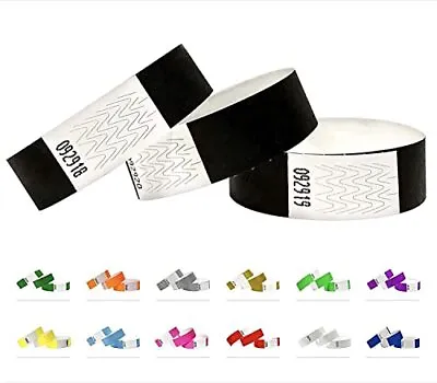 £20.99 • Buy Tyvek Wristbands - 500 Pack - 3/4  Tyvek Wristbands For Events (Black)