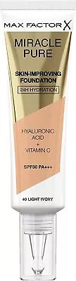 MAX FACTOR Miracle Pure Skin Improving Foundation 30ml - Choose Your Shade • £7.96