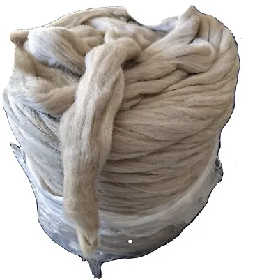 22lb Wholesale Gray Wool Roving Bulk Un Dyed SpinningFeltingChunky Yarnjumbo • $199