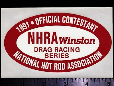 NHRA Winston Drag Racing Series 1991 - Original Vintage Racing Decal/Sticker • $4.50