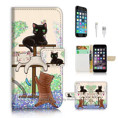 $12.99 • Buy ( For IPhone 7 Plus ) Wallet Case Cover P1944 Cat