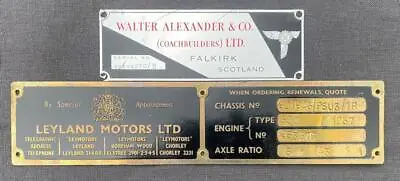 2 Alexander Fife TXA121K Leyland Leopard Motors Bus Chassis Fleet Plates Badge • £60