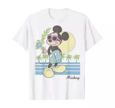 Mickey And Friends Mickey Retro Beach T-Shirt • $14.99