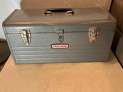 Vintage CRAFTSMAN 1970s Toolbox W/Tray 20 X 8.75 X 9.75  CROWN Logo MADE IN USA • $50