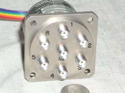 $88.99 • Buy 1 Wavecom Loral Sma Smaf Female Rf 6x Coaxial Switch Sp6t 9060-d0-a3c-5c0 24vdc