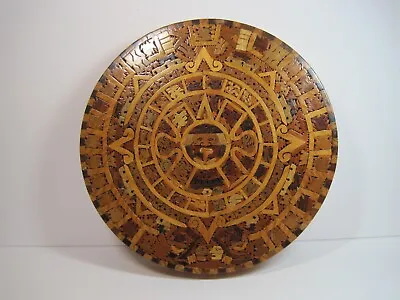 $49.90 • Buy Mexican Wood Art Aztec Calendar Alfonso Jurado E Hijos Hand Made 3000 Pcs  12  D