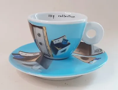 £32 • Buy Illy Art Collection 2002 INTERNATIONAL FLIGHT Cappuccino Cup Saucer Norma Jeane