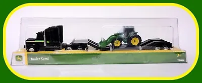 $32.99 • Buy John Deere Semi Trailer Hauler Diecast With Tractor Plastic #37382 Scale 1/64