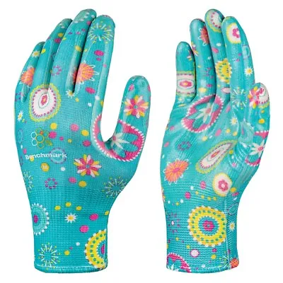 Benchmark Expression Ladies Comfortable Latex Grip Safety Work Gardening Glove • £4.70