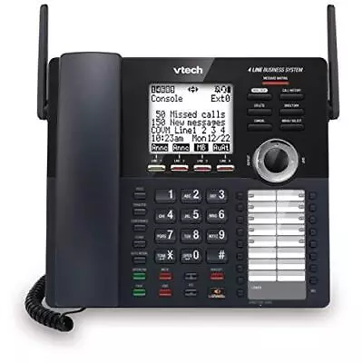 VTech AM18447 Main Console 4-Line Expandable Small Business Office Black • $79.12