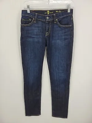 7 For All Mankind Jeans Womens 25 Slim Cigarette Dark Wash Blue Denim • $17.68