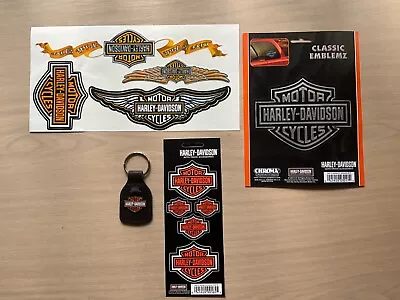 Harley Davidson Stickers & Key Ring • $30