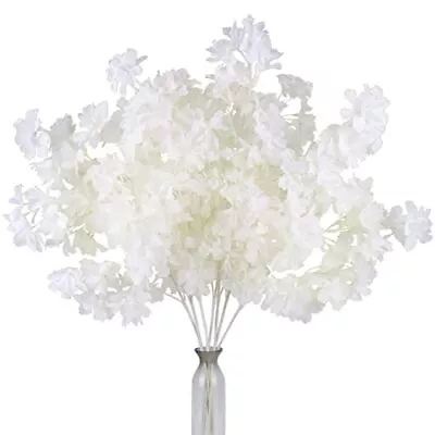  Artificial Faux Cherry Blossom Branches Decor 35 Inch For Tall Floor White • $40.16