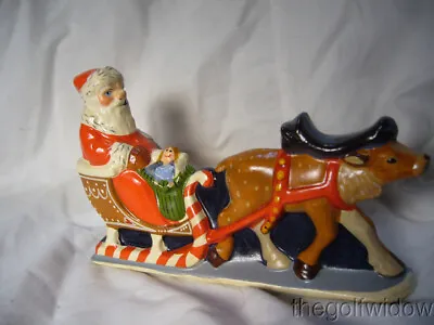 $259.99 • Buy Vaillancourt Folk Art Gingerbread Santa In Sleigh With Angel Doll Signed 