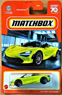 2023 Matchbox Showroom - Mclaren 720s Spider - Long Card • $6