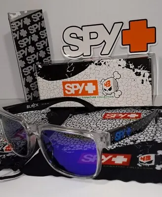 SPY Helm Polarized Black & Transparent Sunglasses Men Womens Square Ken Block  • $21.99