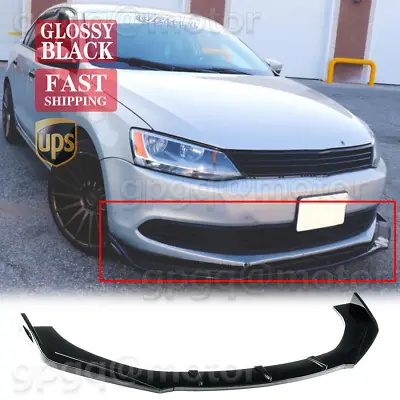 For Volkswagen VW Jetta 6 VI MK6 2011-2014 Glossy Black Front Bumper Lip Spoiler • $49.99