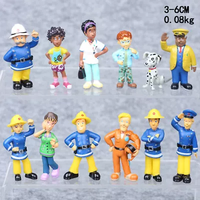 12pcs For Fireman Sam Action Figures PVC Cartoon Doll Kids Toy Gift Fun Set • $23.90