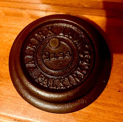 £8 • Buy 1900s Industrial Falkirk Iron Co Cast Iron Scale Weights 2Ib, 4Ib Lot