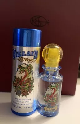 Villain By Ed Hardy For Men Mini EDT Cologne Spray 0.25oz Unboxed New • $12