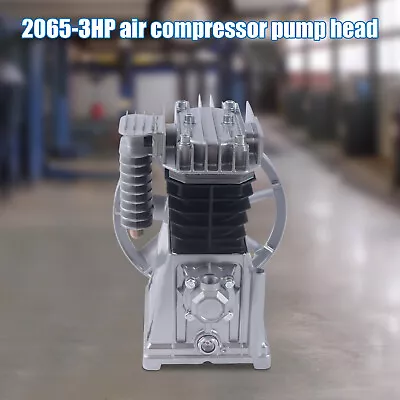 2065-3HP Piston Style Twin Cylinder Air Compressor Pump Motor Head Kit 250L/min  • $135