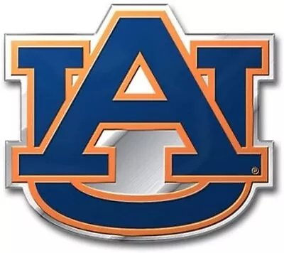 Auburn Tigers Premium Metal Aluminum Auto Emblem Color Chrome Decal University • $12.79