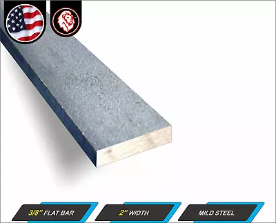 3/8  X 2  Steel Flat Bar - Metal Stock - Mild Steel - 12  Long (1-ft) • $10.75