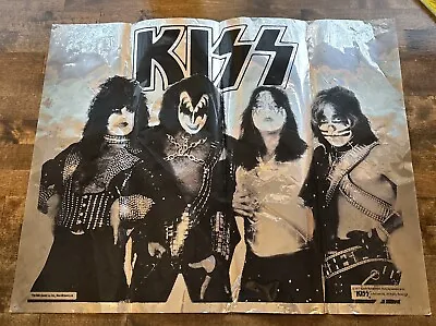 Vintage 1977 KISS Mylar Foil Poster - Gene Paul  Ace Peter 25x20” • $199.99