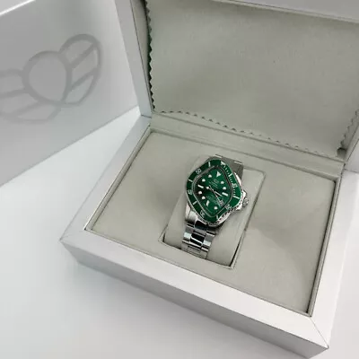 Laarvee Silver Precision Steel Watch Green Dial PH / Green Bezel PEA001 Watch • $413.93