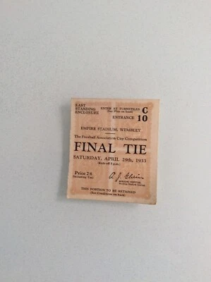 £90 • Buy Original Fa Cup Final Ticket 1933 Everton V Manchester City Played At Wembley