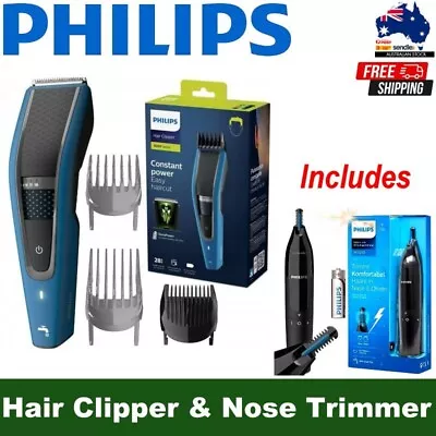 Philips Series 5000 Washable Hair Clipper & Series 1000 Nose / Ear Trimmer • $109.95