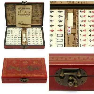 Vintage Mahjong Rare 144 Tiles Mah-Jong Set With Box English Instructions UK • £19.94