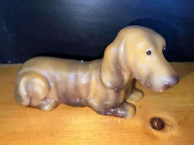 Vintage 1970s Unused Hound Lab Dachshund Dog Wax Candle Kitsch 4”x6” • $9.99