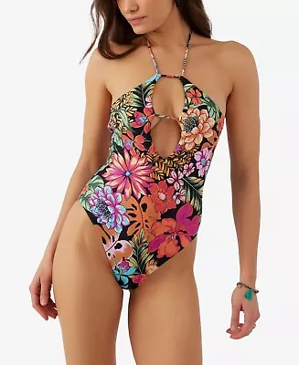 O'Neill MULTI Juniors' Reina Tropical Santa Cruz One-Piece Swimsuit US Small • $41