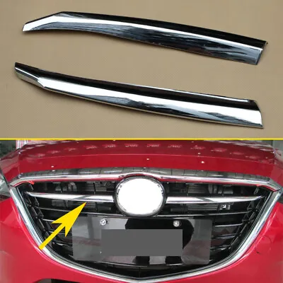 Chrome Grill Cover For Mazda3 BM 2014-2016 Grille Trim Strips Accessories • $20.94