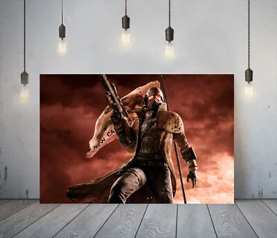 Fallout New Vegas -deep Framed Canvas Game Wall Art Picture Paper Print- Red • £64.99