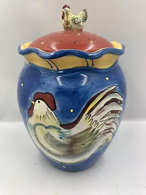 Rare Susan Winget Chicken Hen Medium Cookie Jar Certified International  8 3/4  • $24.99